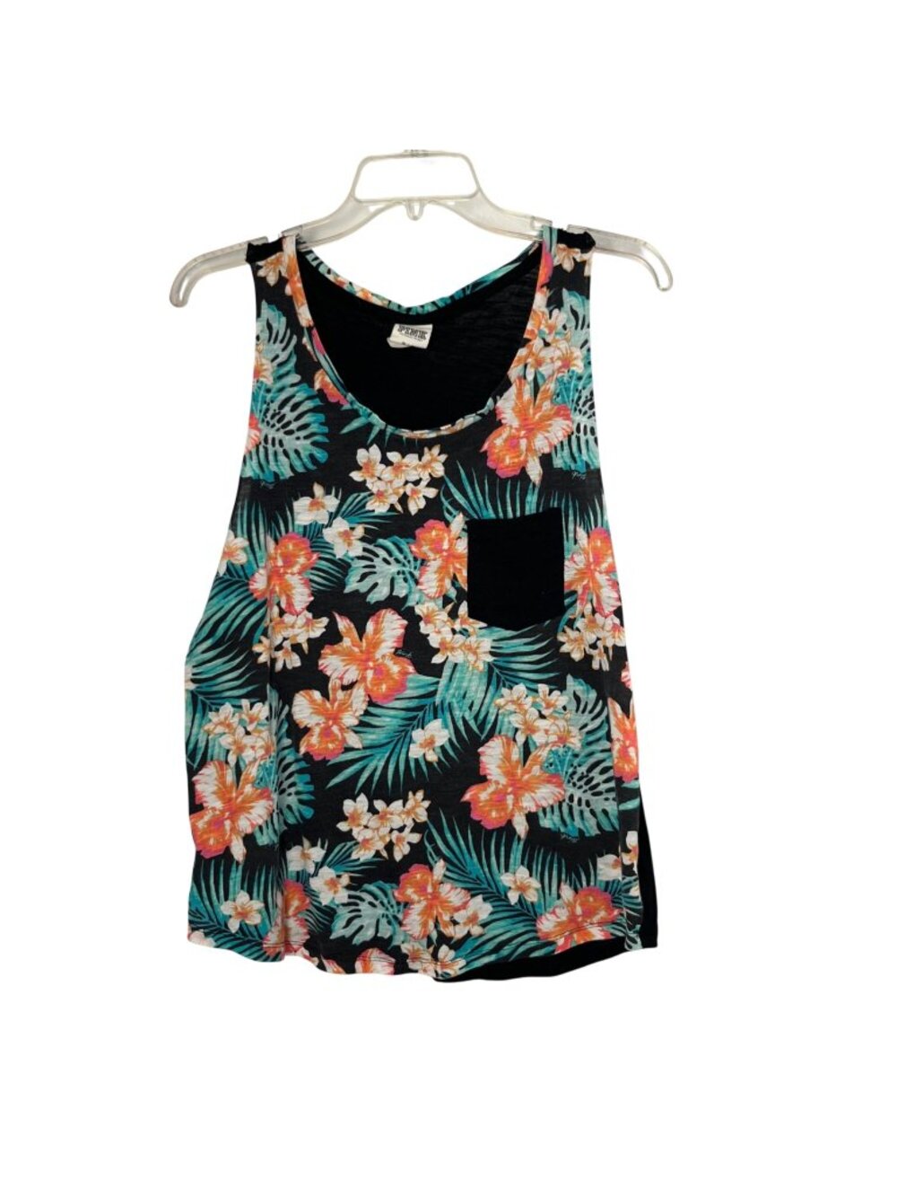 PINK Victoria's Secret Tropical Floral Tank Top Womens M Sleeveless Used